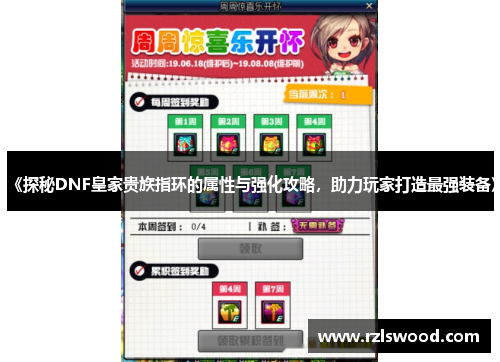 《探秘DNF皇家贵族指环的属性与强化攻略，助力玩家打造最强装备》